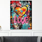 Wandbild Graffiti Style Herz LOVE