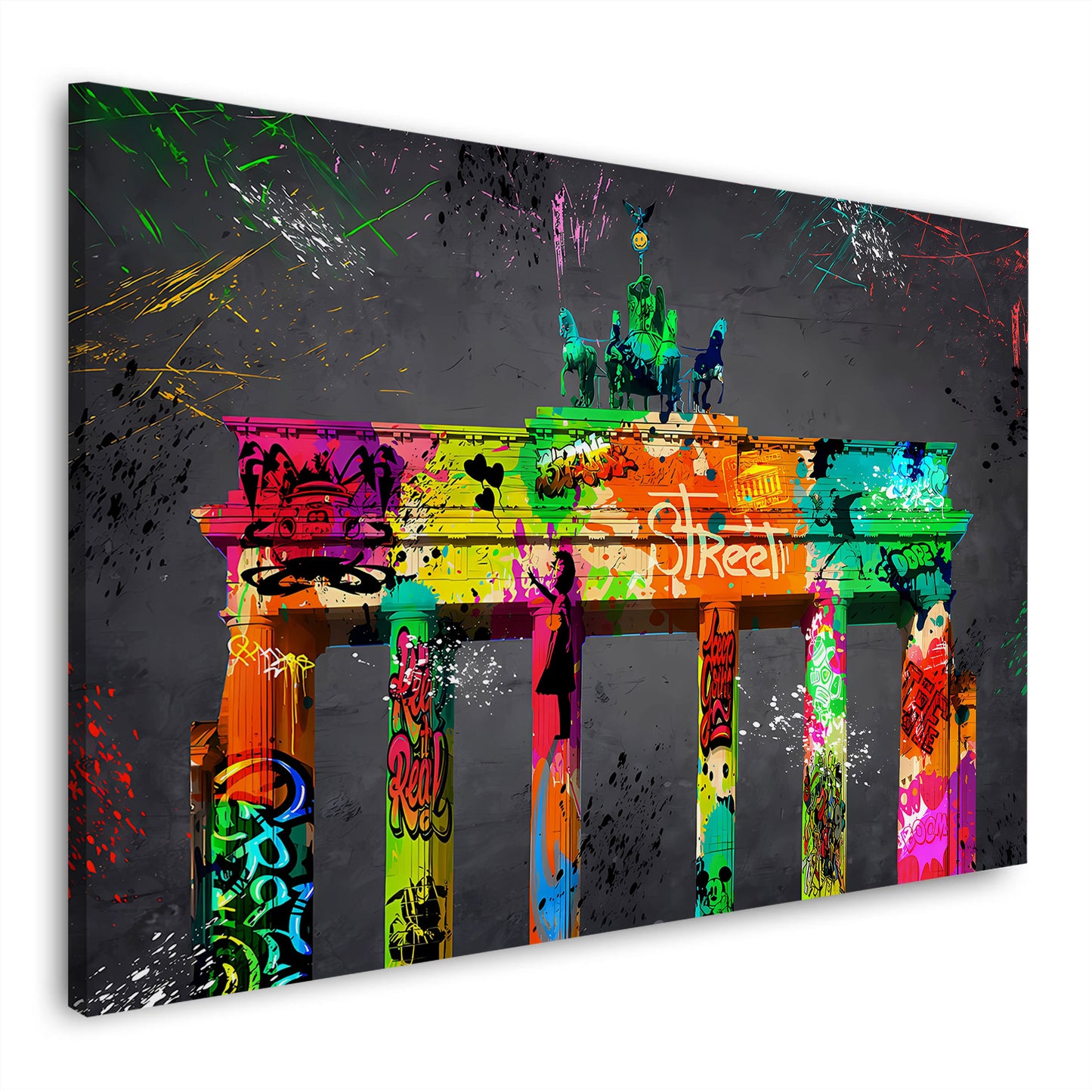 Wandbild Graffiti abstrakt Brandenburger Tor Street Art