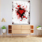 Wandbild Herz Abstract Art Splash Style