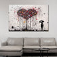 Wandbild Herz Street Art Banksy Art