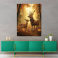 Wandbild Hirschpaar Wald Lichtstimmung