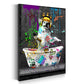 Wandbild Hund in Badewanne Graffiti Street Art Stil