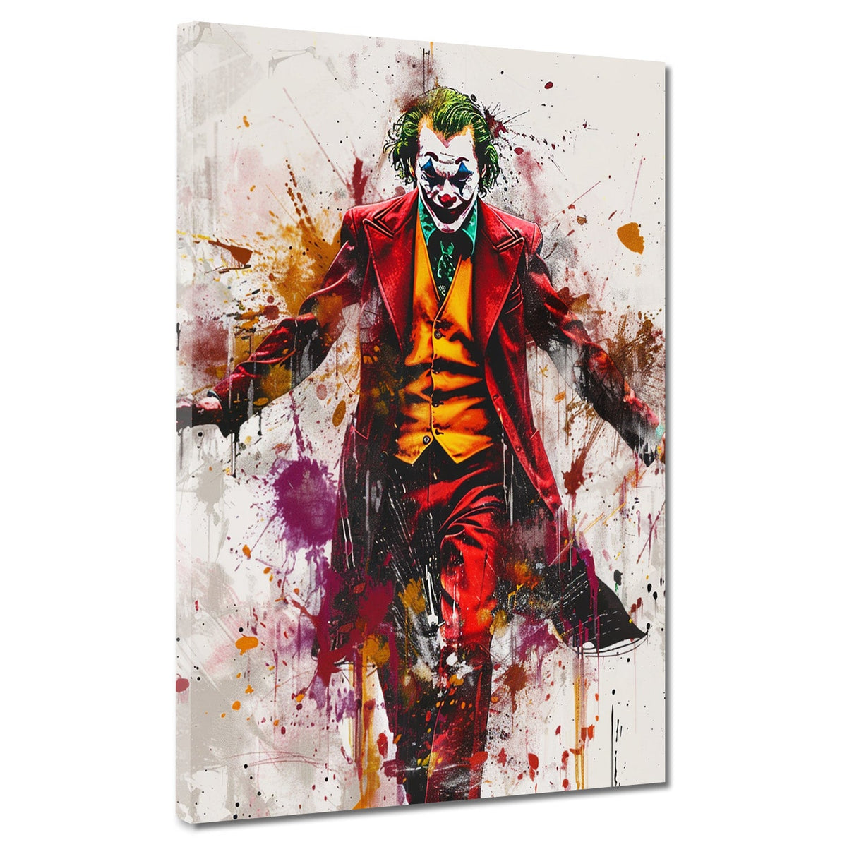 Joker in dramatischer Pop Art – Wandbild