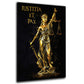 Wandbild Justitia goldene Statue Gerechtigkeit Eleganz modern