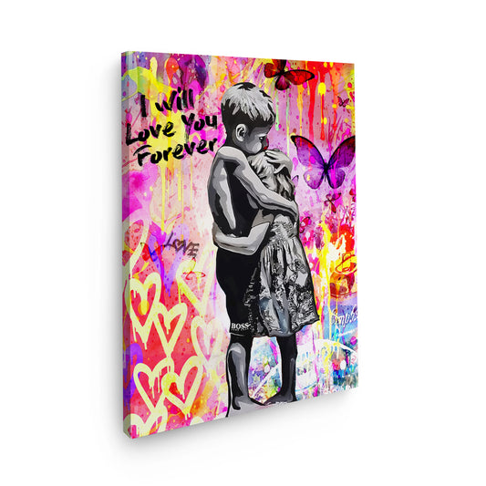 Wandbild Kids Street Art Love Forever