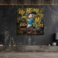 Wandbild Kunst Duck Pop Art My Money My Rules, Comic Gold Edition