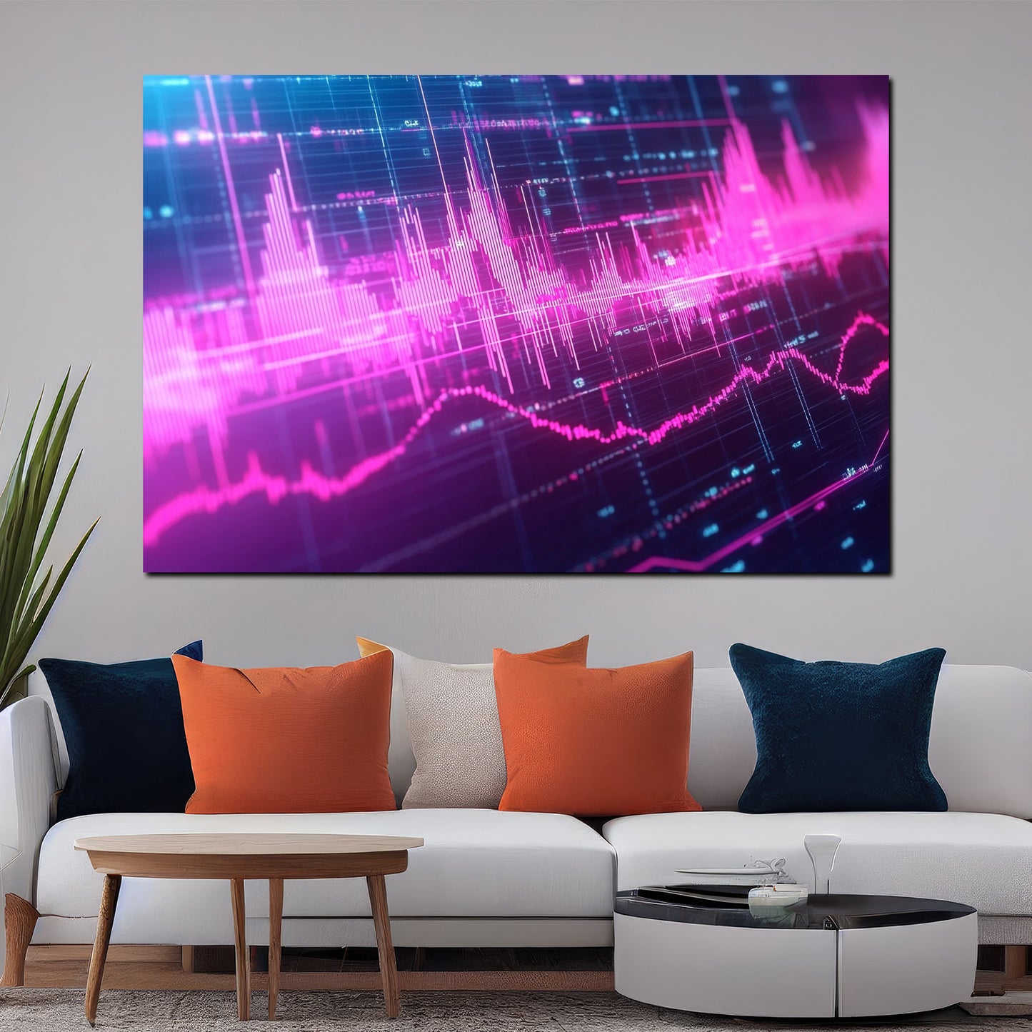 Wandbild Chart-Formation Börse Wallstreet Trading digital modern