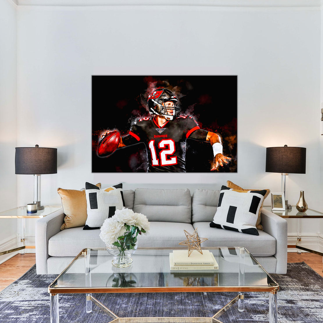 Wandbild Leinwandbild American Football Spieler Let´s Play