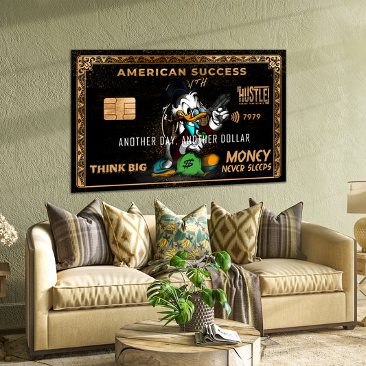 Wandbild Pop Art Kunst American Success Duck Card