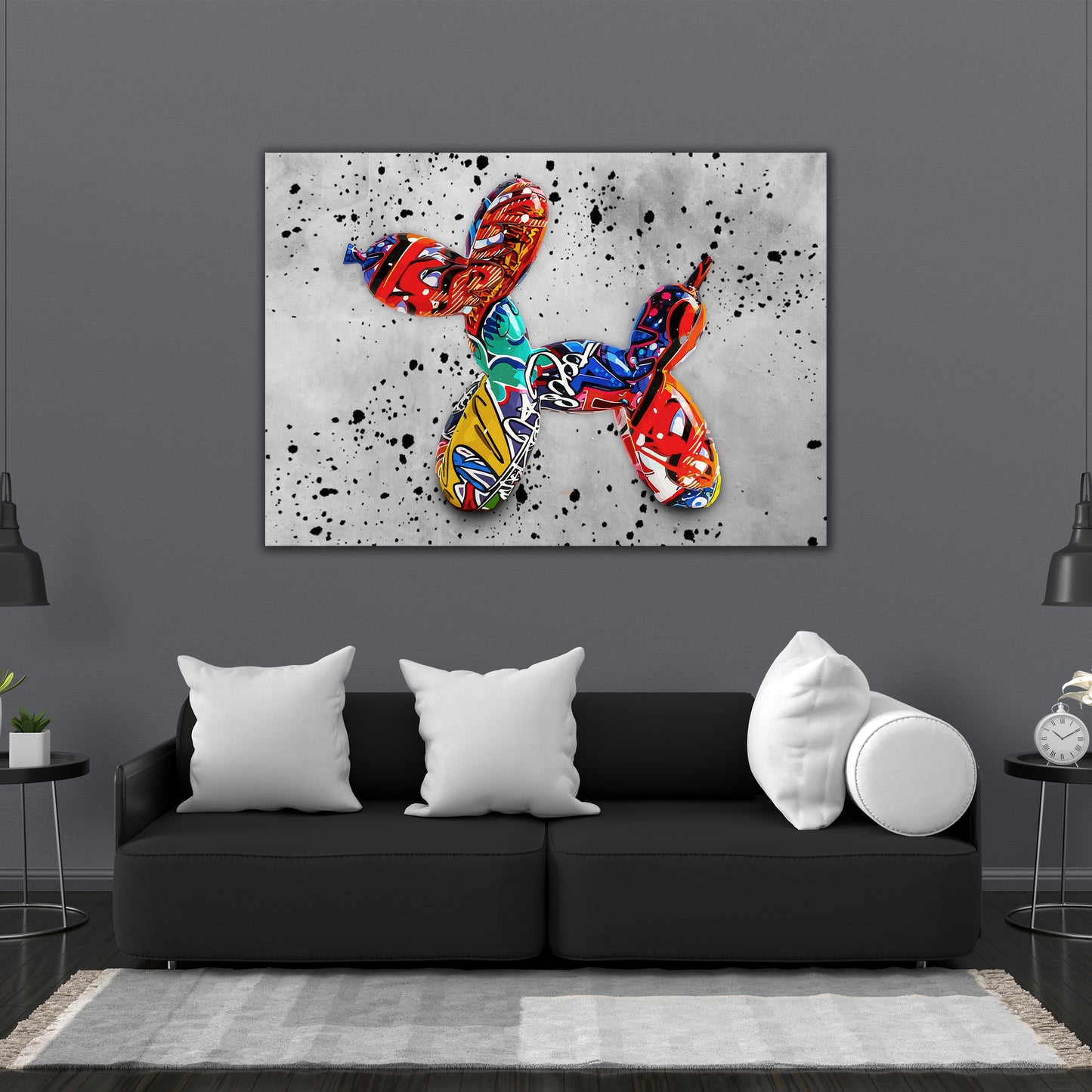 Wandbild Balloon Dog Graffiti Street Art Hund Luftballos