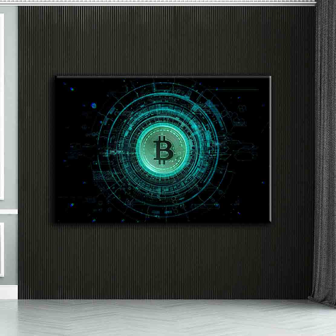 Wandbild  Bitcoin Dark Style, Trading & Börse