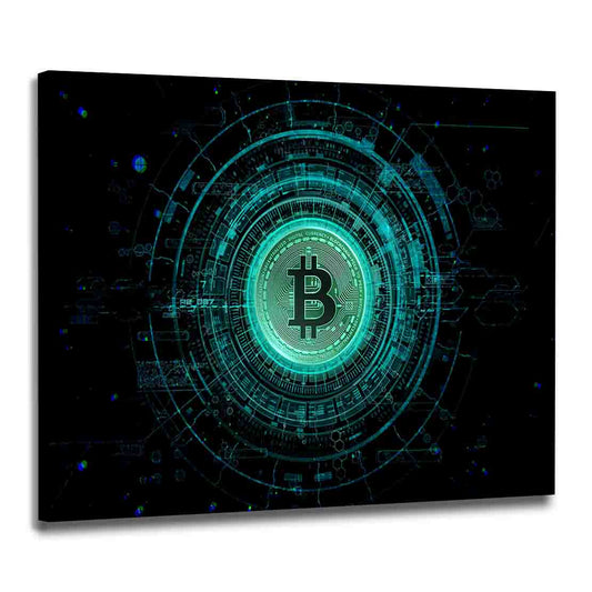 Wandbild  Bitcoin Dark Style, Trading & Börse