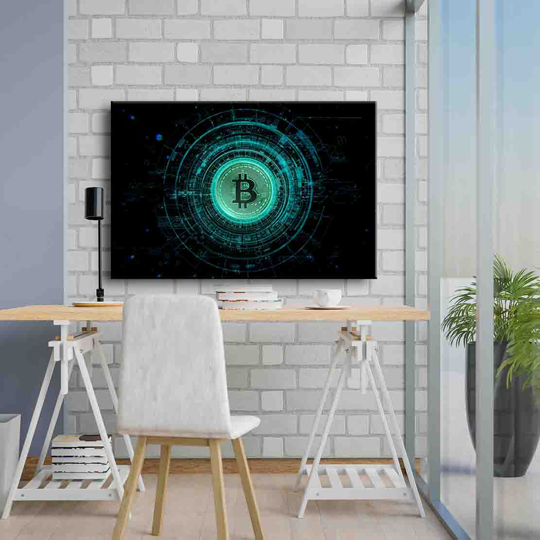 Wandbild  Bitcoin Dark Style, Trading & Börse