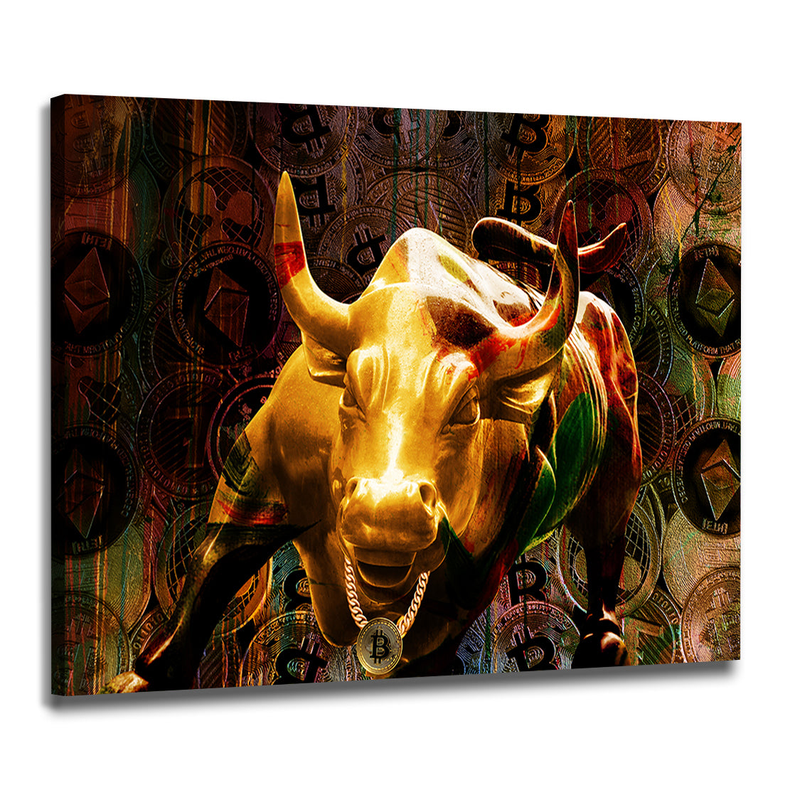 Wandbild Börse Pop Art Trading Bull