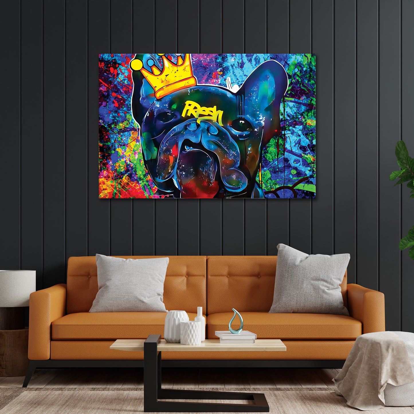 Wandbild French Bulldog Pop Art Style