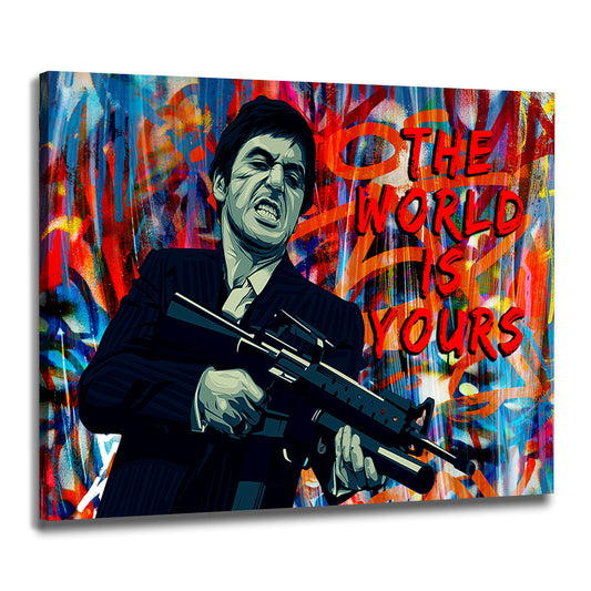 Wandbild Gangster Pop Art Kunstwerk, Film Mafia