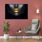 Wandbild Gold Lips, Frau