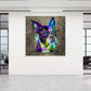 Wandbild Graffiti Pop Art Französische Bulldogge Abstract Style