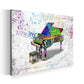 Klavier Wandbild im Graffiti Street Art Stil