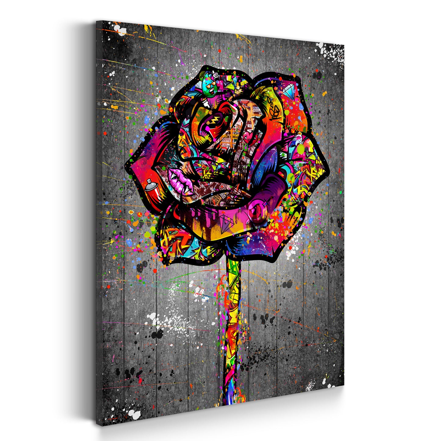 Wandbild Graffiti Street Art Rose