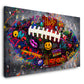 Wandbild Graffiti Street Art Rugby Football