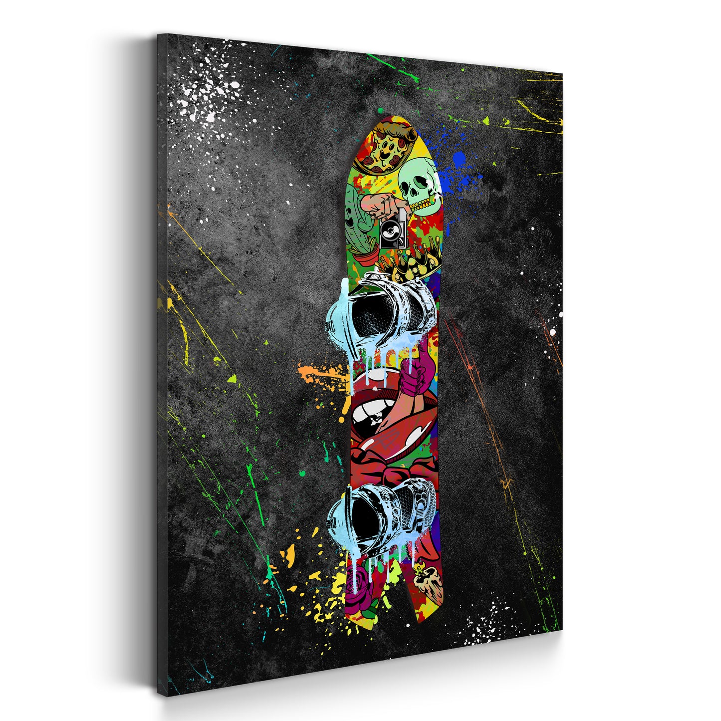 Wandbild Graffiti Street Art Snowboard