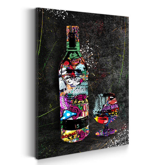 Wandbild Graffiti Street Art Whisky mit Glas