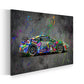 Sportwagen Graffiti Silber – Wandbild