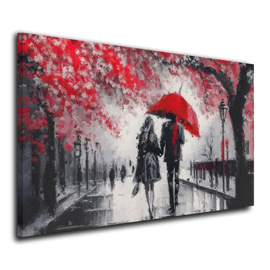 Wandbild Liebespaar im Paint Abstract Style