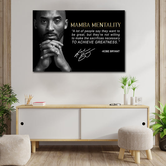 Wandbild Mantra Motivation Mamba Mentalität Greatness