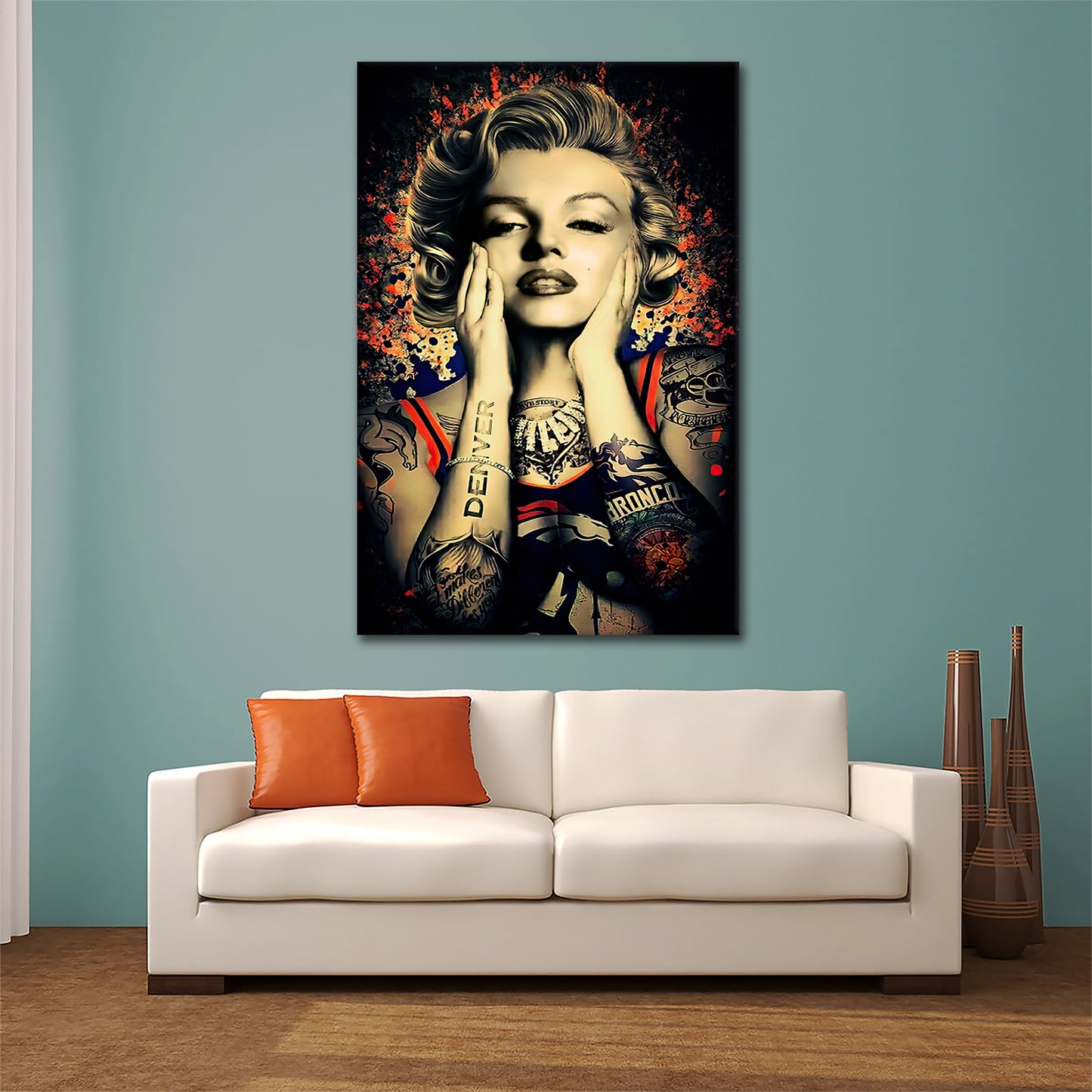 Wandbild Marilyn Kunst Tattoo Style