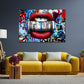 Wandbild Money Lips Graffiti Pop Art Style