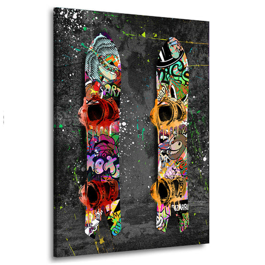 Wandbild Snowboard Graffiti Style