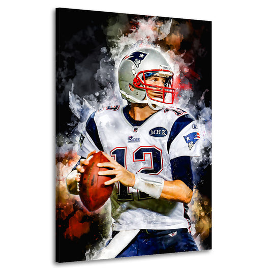 Wandbild abstrakter Football Spieler