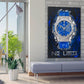 Wandbild Leinwandbild Uhr Motivation Rich Lifestyle NO LIMITS