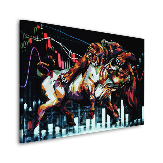 Wandbild Wallstreet Bull & Bear