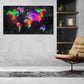 Wandbild Weltkarte Pop Art Abstract Black