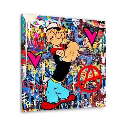 Wandbild Strong Man Style Graffiti Pop Art