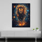 Wandbild Löwe feurig leuchtend mystisch modern