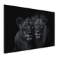 Wandbild Löwenpaar schwarz weiß Eleganz Stärke Tierportrait