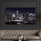 Wandbild Los Angeles Skyline, USA, schwarz weiß