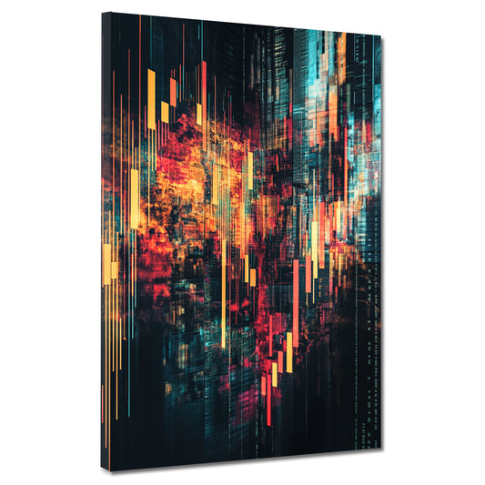 Wandbild abstrakt Börsenchart Finanzen Trading modern