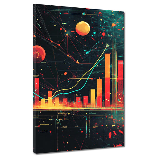 Wandbild Börsenkurse Wachstum modern digital