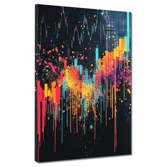 Wandbild Motivation Pop Art abstrakt Börse