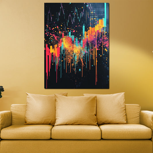 Wandbild Motivation Pop Art abstrakt Börse