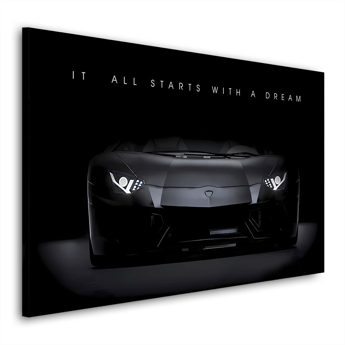 Sportwagen Black Style – Wandbild