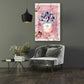 Wandbild Parfumflakon Blumen modern rosa elegant