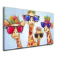 Wandbild Pop Art 4 Giraffen Colour Style