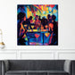 Wandbild Pop Art Bar Frauen Cocktails bunt