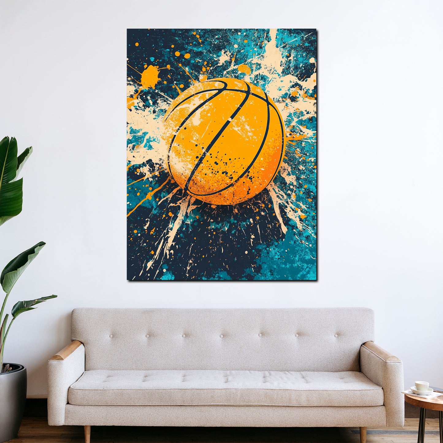 Wandbild Pop Art Basketball Energie Sport modern